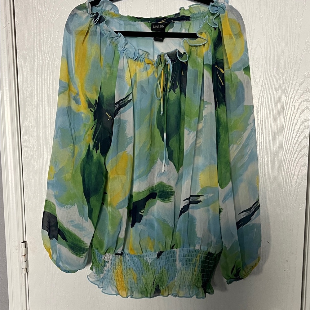 Lane Bryant Multicolor Abstract Blouse